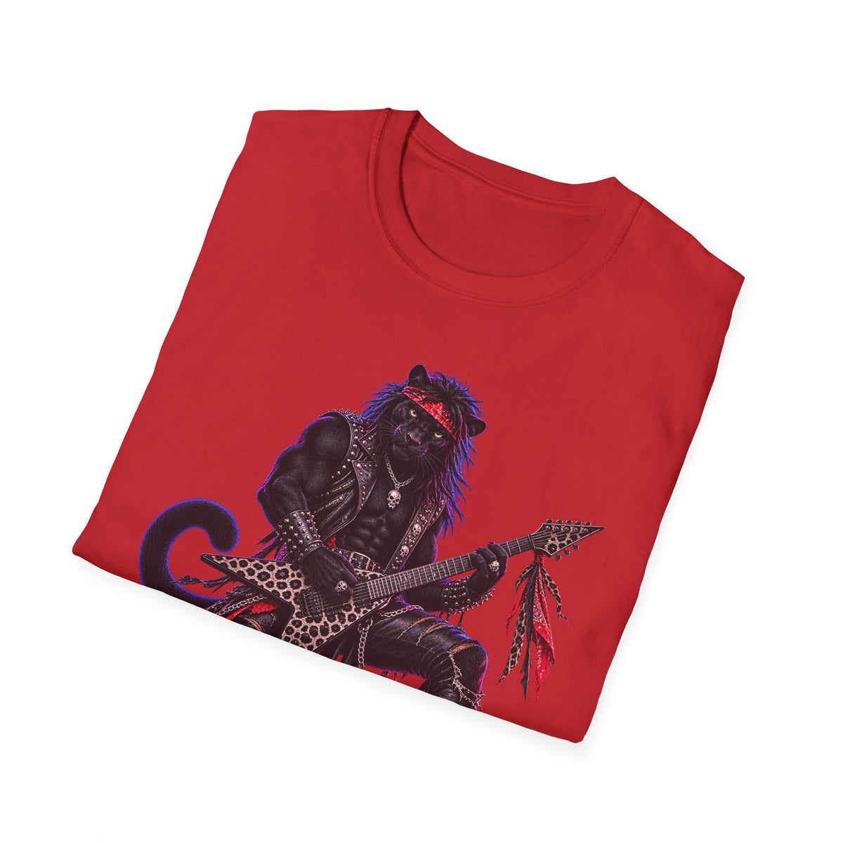 Black Panther Guitarist Big Cat Rock Band Wild at Heart Graphic Tee