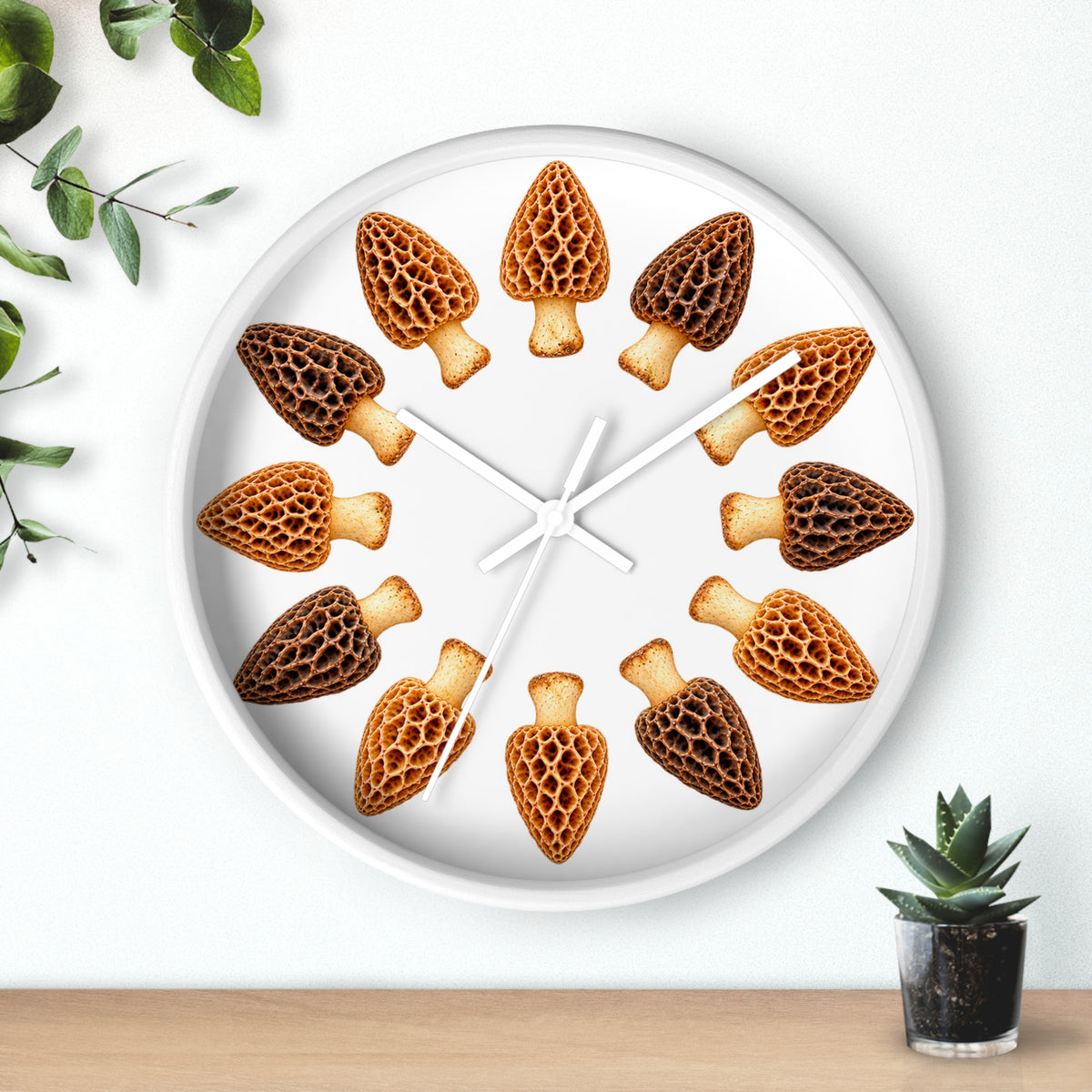 Wall Clock Morel Mushrooms