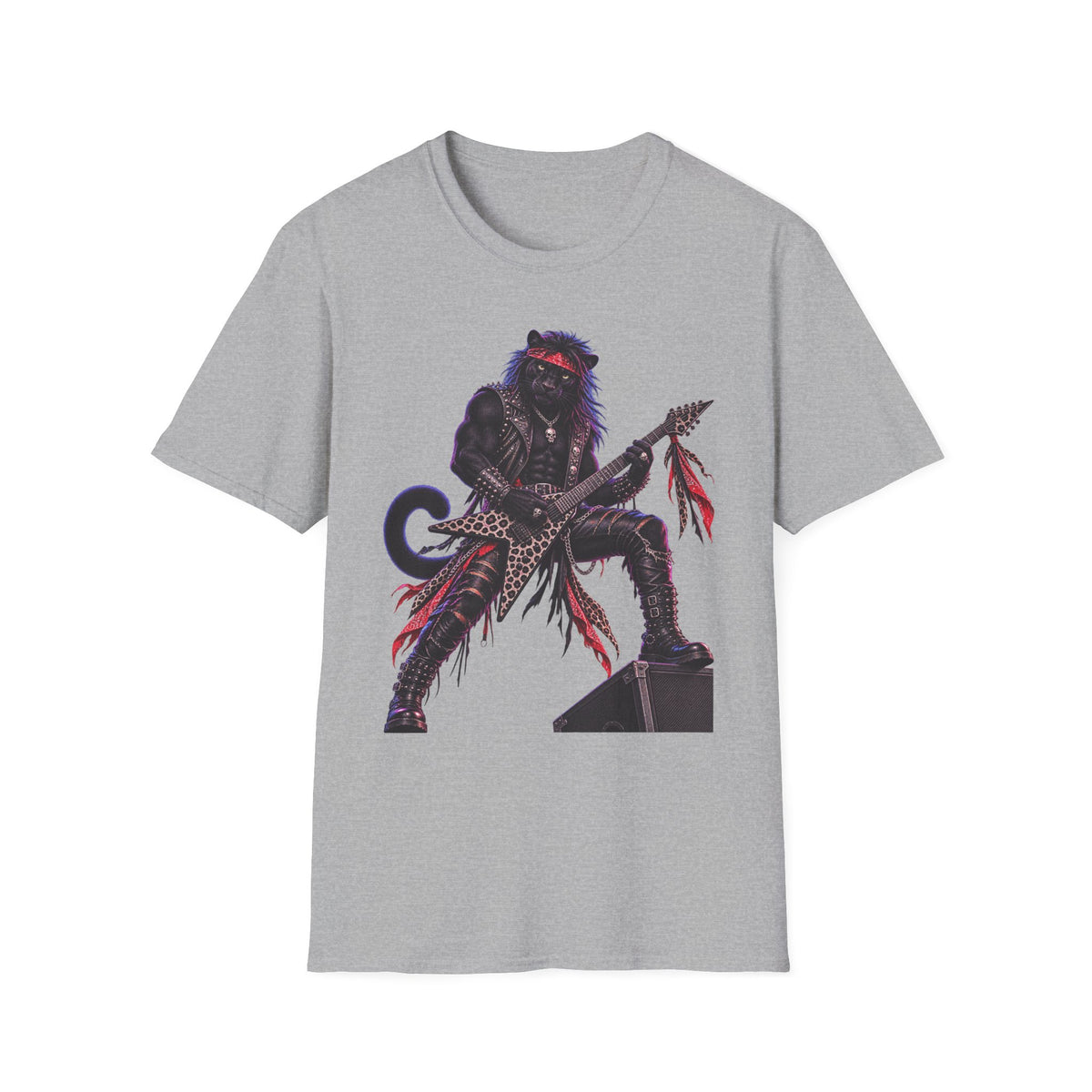 Black Panther Guitarist Big Cat Rock Band Wild at Heart Graphic Tee