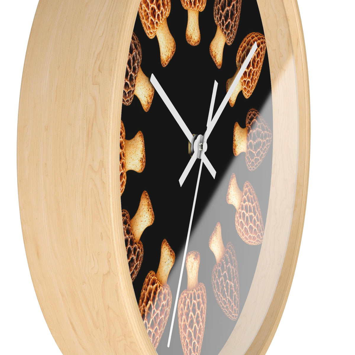 Morel Mushrooms Woodland Wall Clock No Numbers