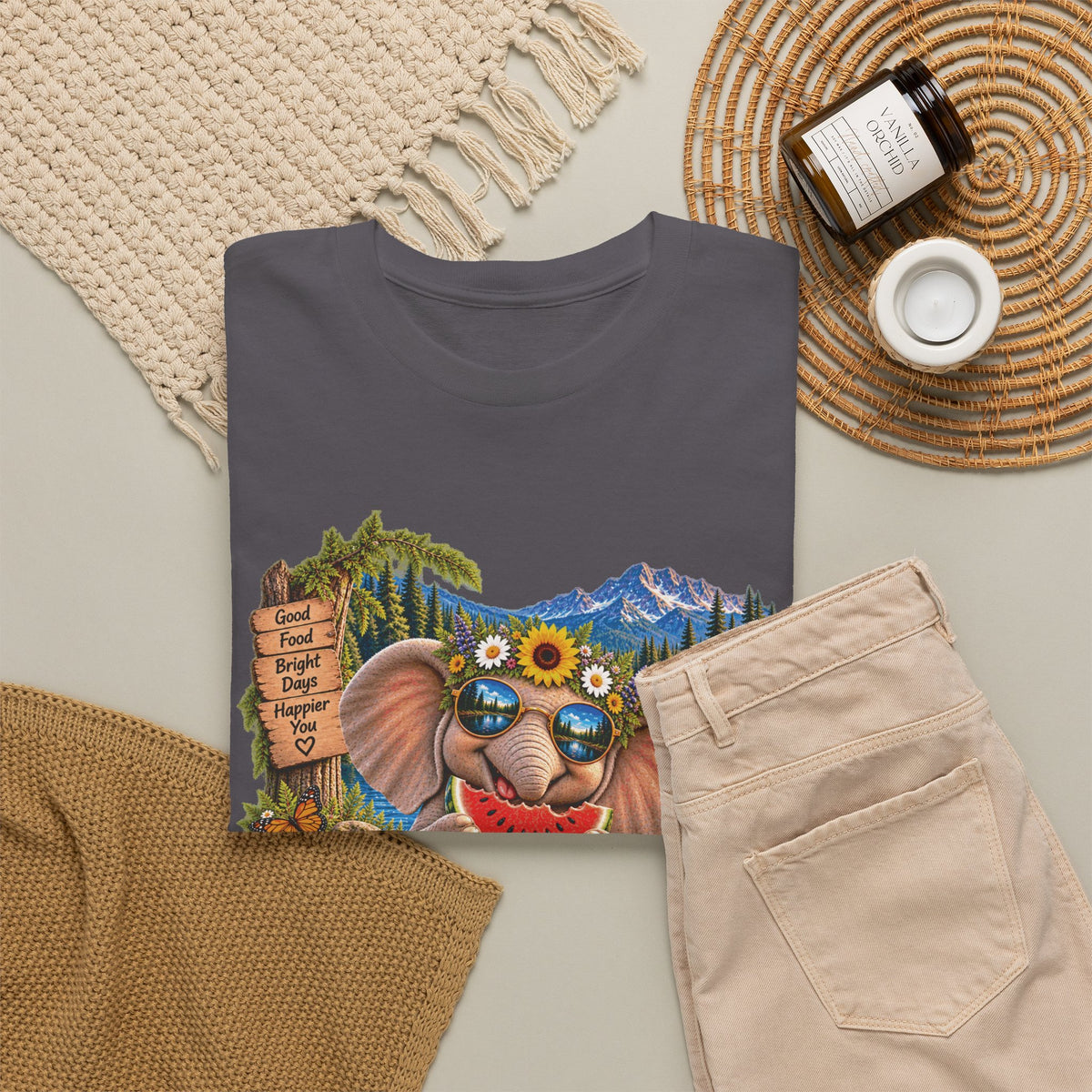Find Your Joy Elephant T-Shirt — Cute Summer Nature Graphic Tee