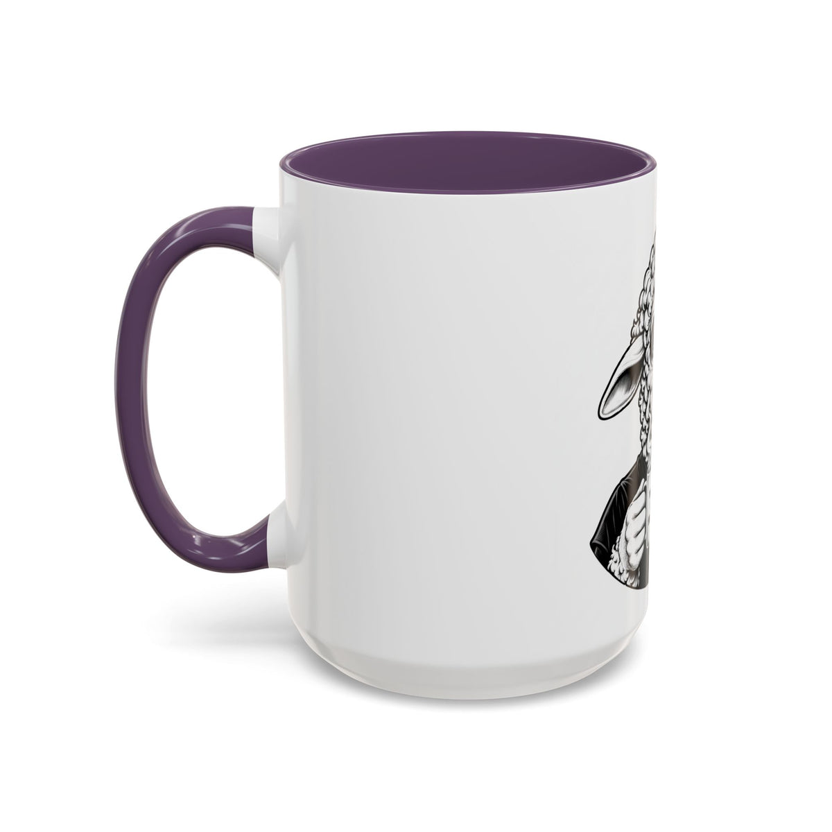Wake Up Sheeple Coffee Mug — Black-Accent Ceramic Mug with Sheep Illustration