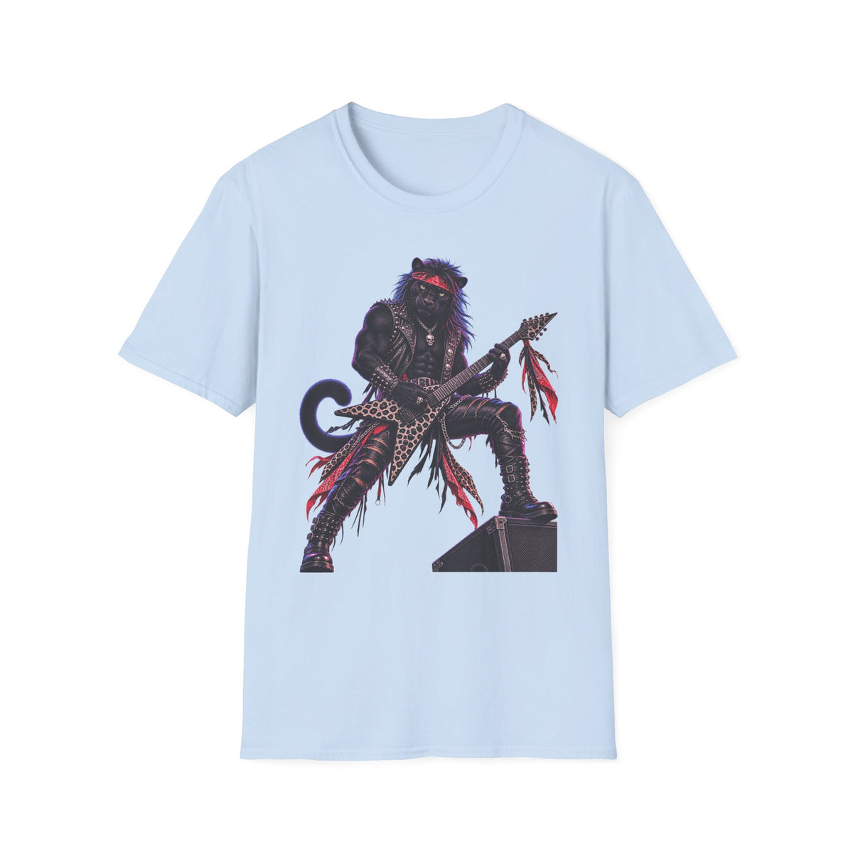 Black Panther Guitarist Big Cat Rock Band Wild at Heart Graphic Tee