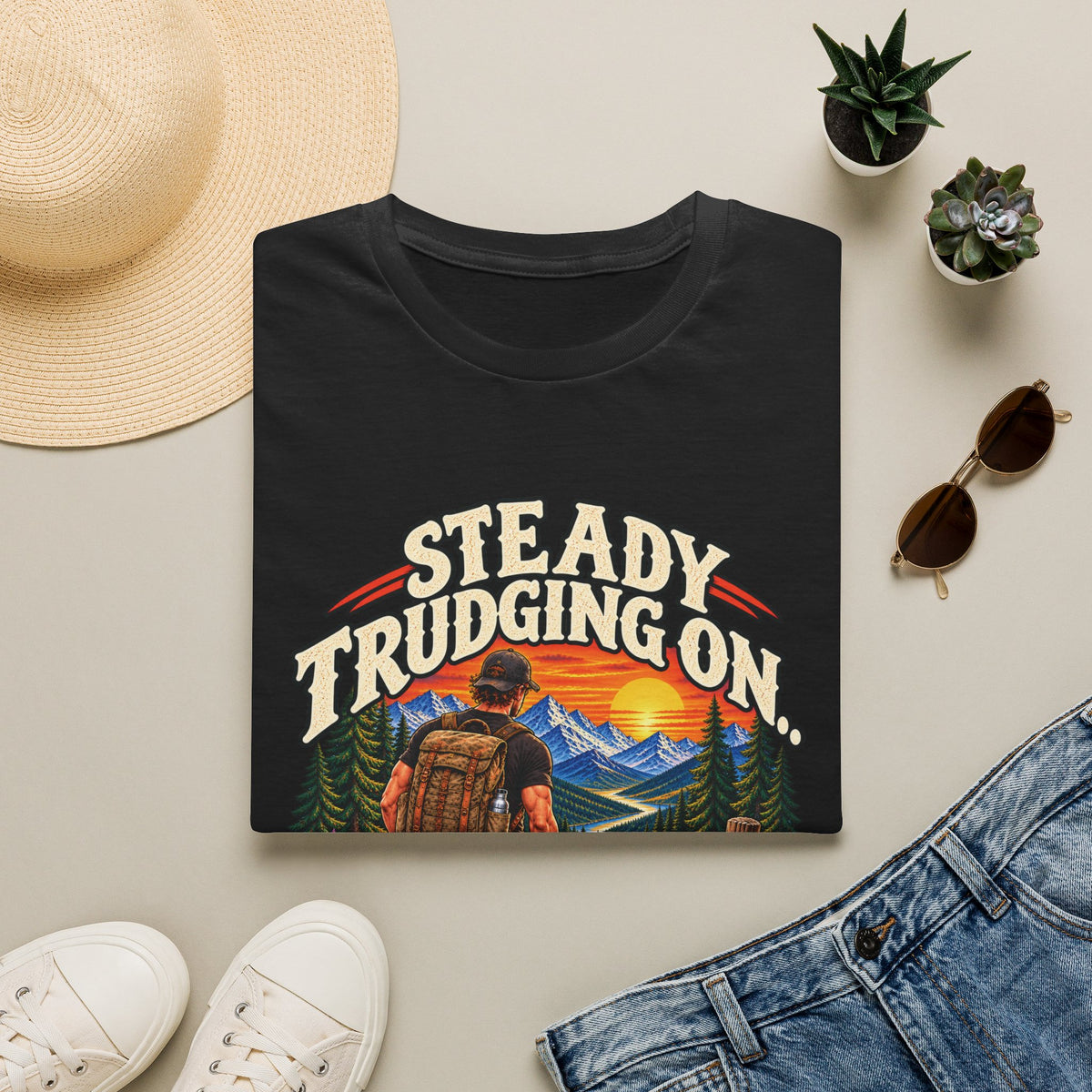 Steady Trudging On Athletic Man T-Shirt