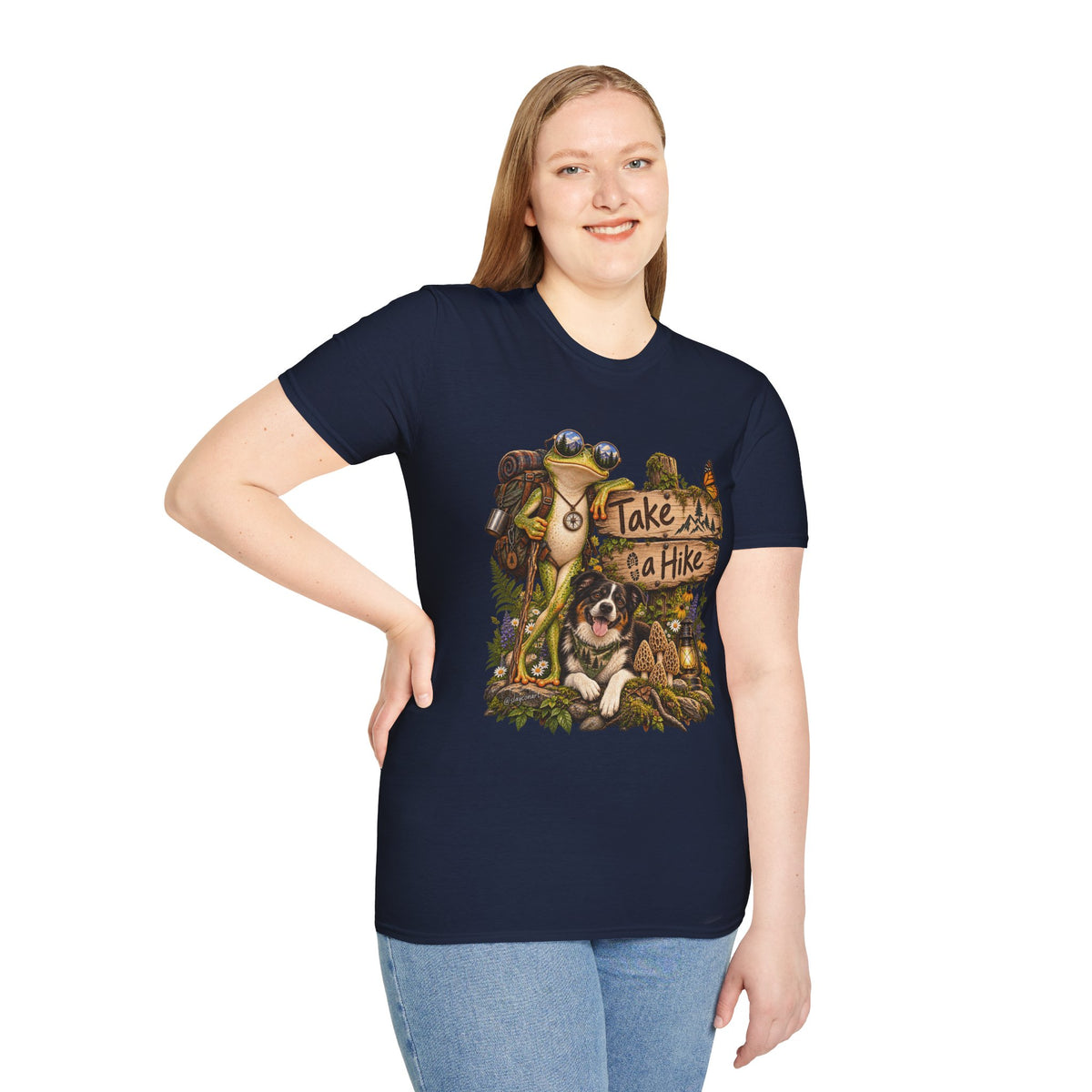 Take a Hike T-Shirt — Outdoorsy Hiking Tee with Dog and Nature Graphic