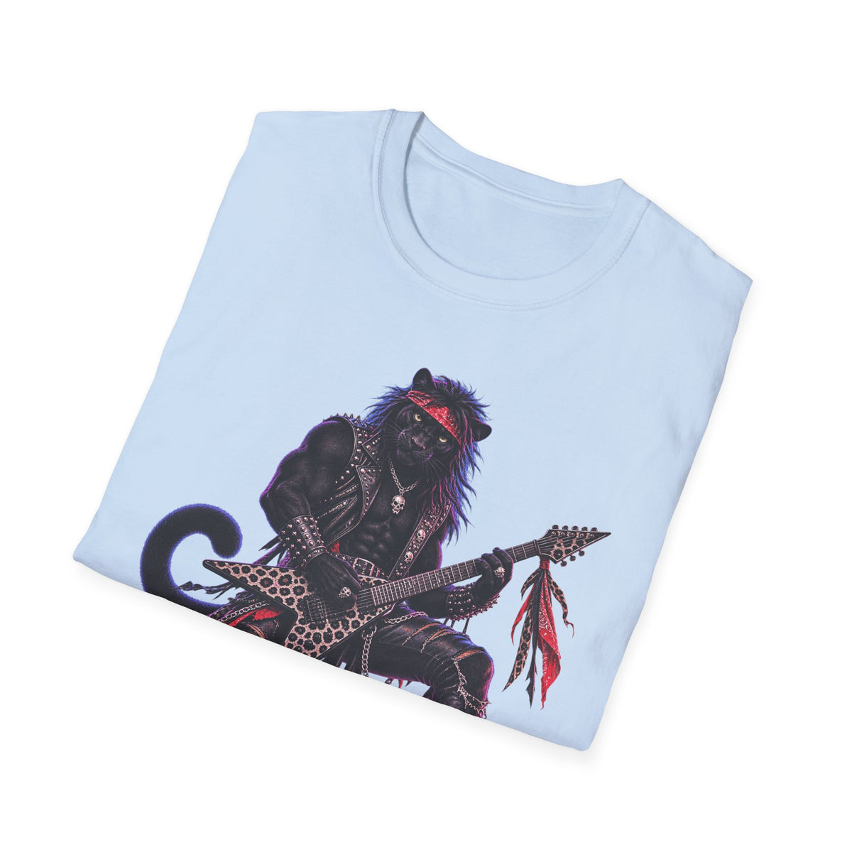 Black Panther Guitarist Big Cat Rock Band Wild at Heart Graphic Tee