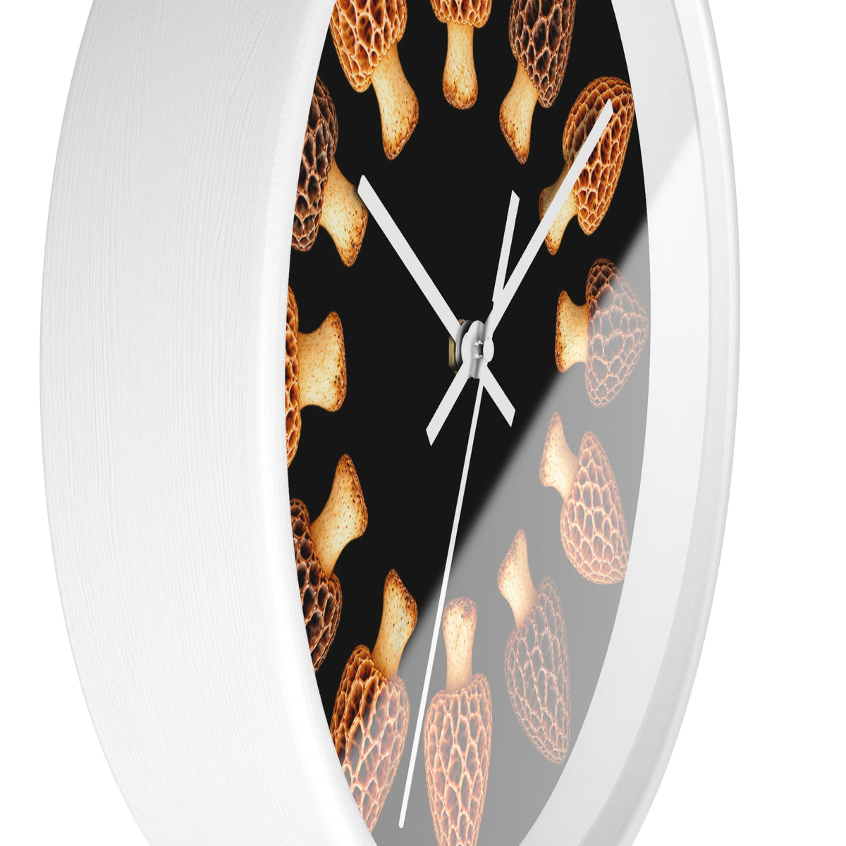 Morel Mushrooms Woodland Wall Clock No Numbers
