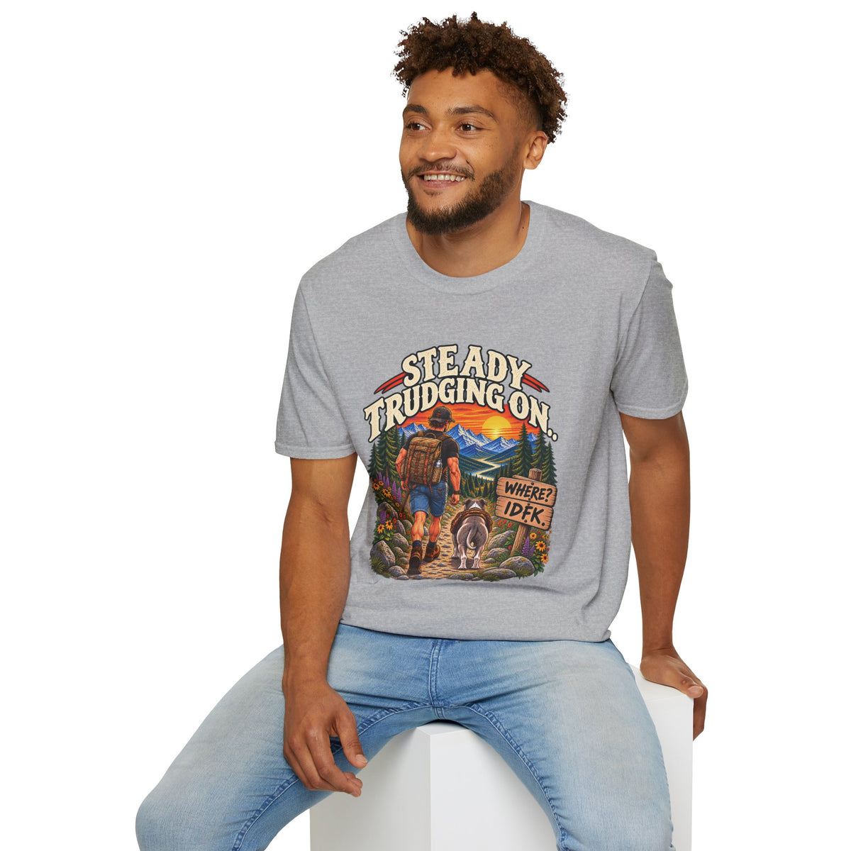 Steady Trudging On Athletic Man T-Shirt