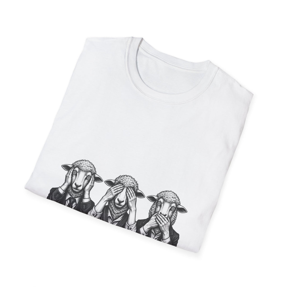 Hear No, See No, Speak No Evil Hypnotic Sheeple Truth Seeker T-Shirt