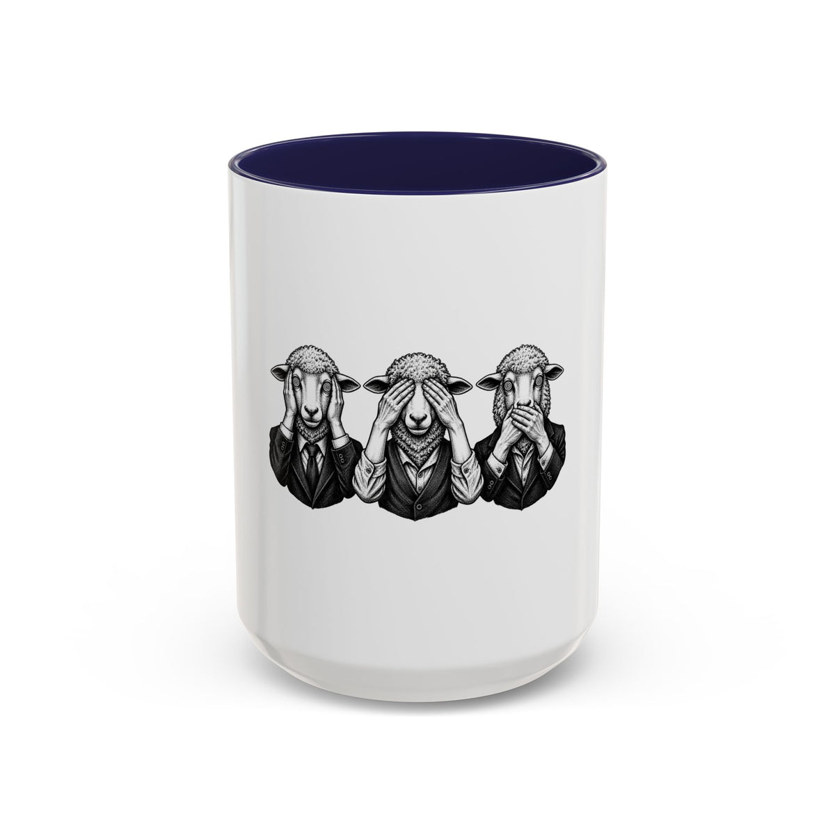 See No Evil Sheeple Coffee Mug (11or 15 oz)