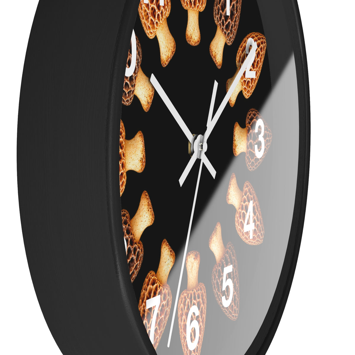 Morel Mushrooms Woodland Wall Clock