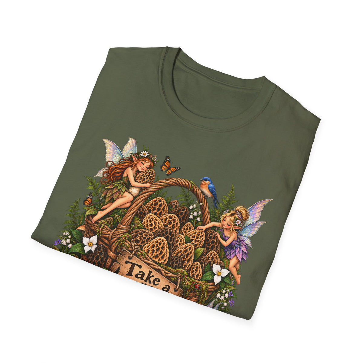Woodland Creatures T-Shirt Foraging Nature Graphic Tee Unisex Softstyle T-Shirt
