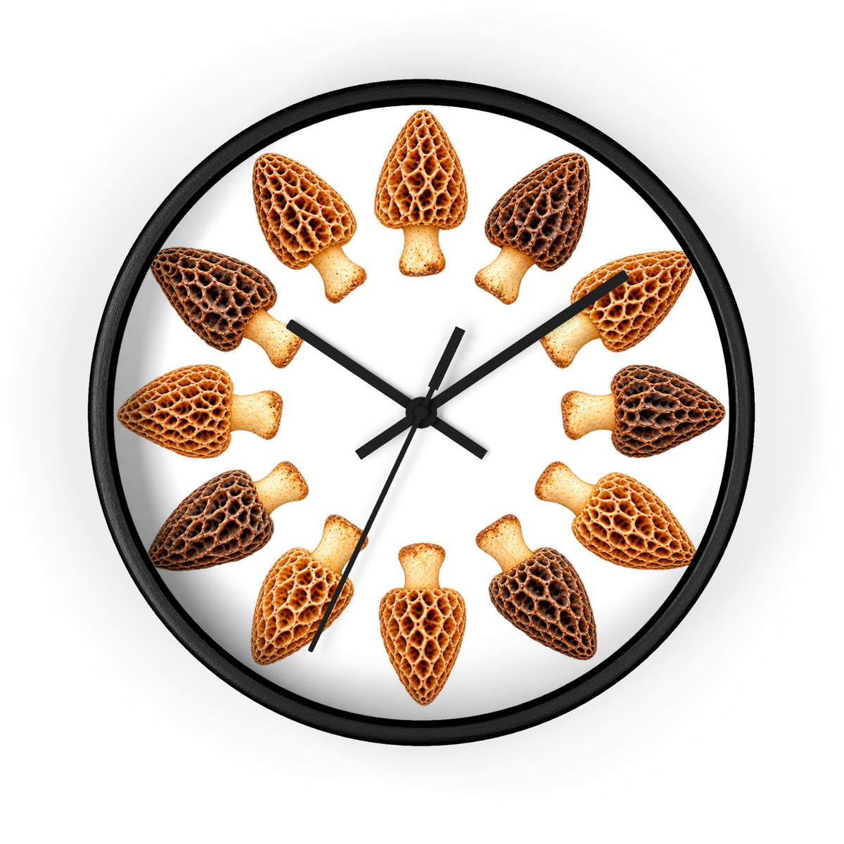 Wall Clock Morel Mushrooms