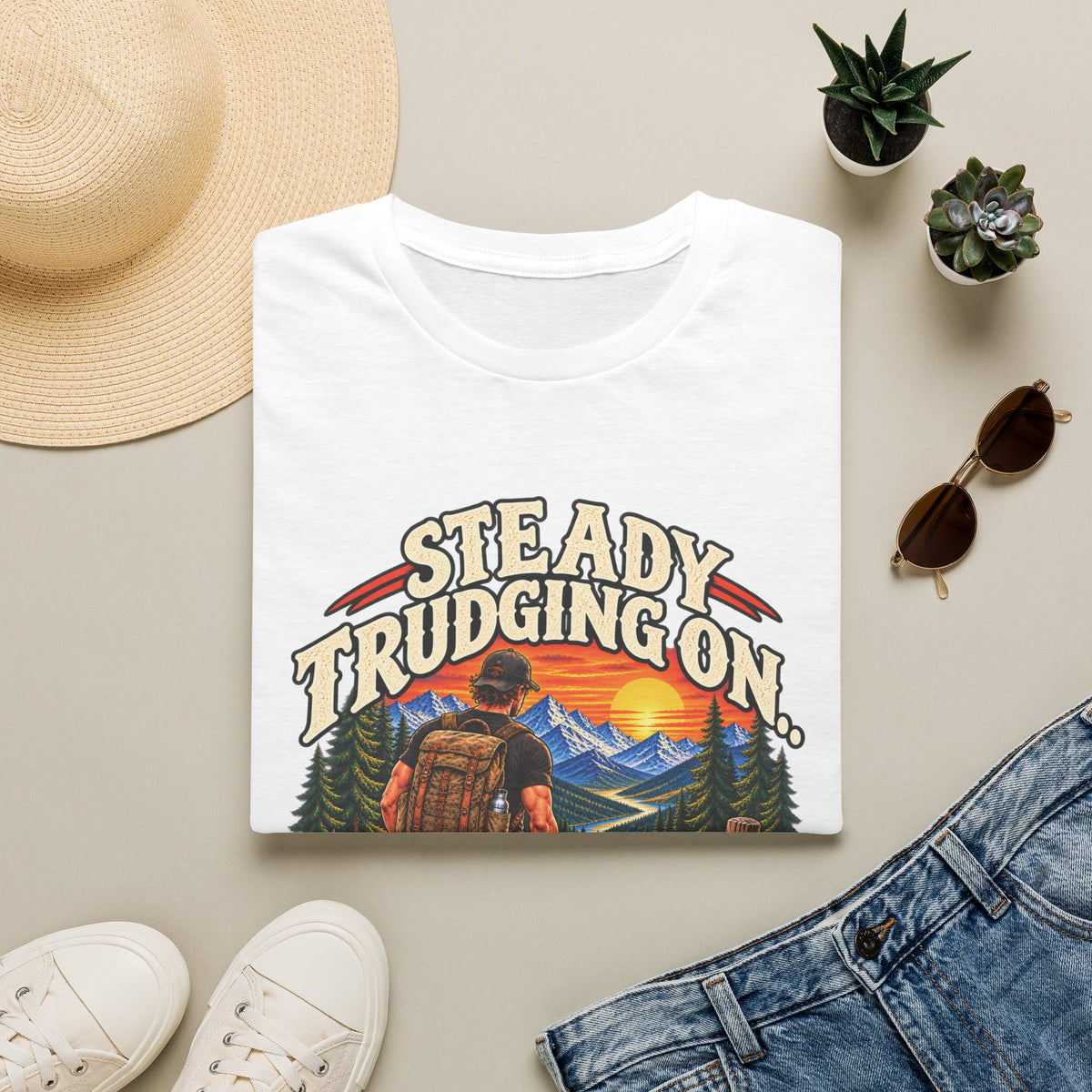 Steady Trudging On Athletic Man T-Shirt