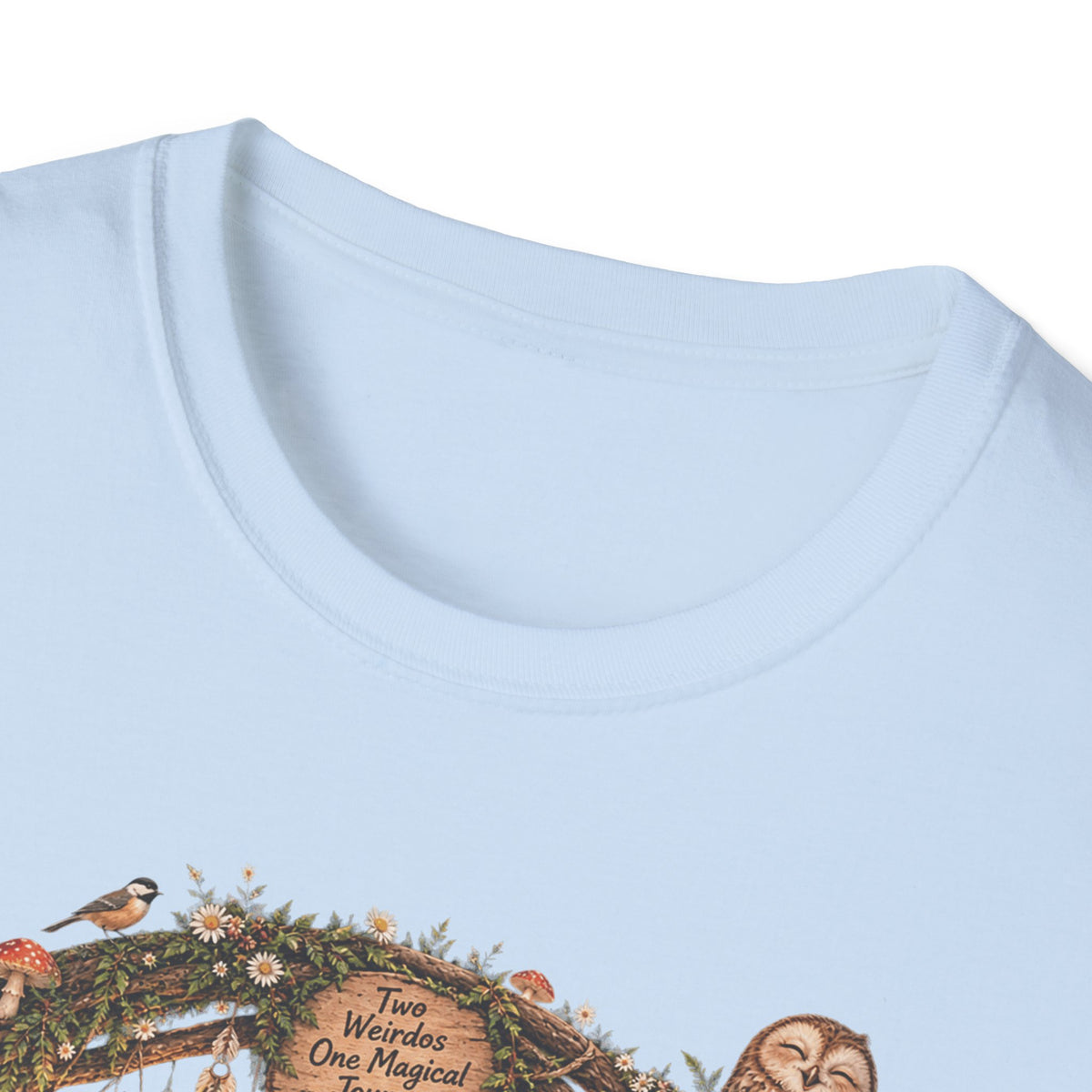 Woodland Wizard Wedding Fantasy T-Shirt — Fairy Tale Bride & Groom Illustration