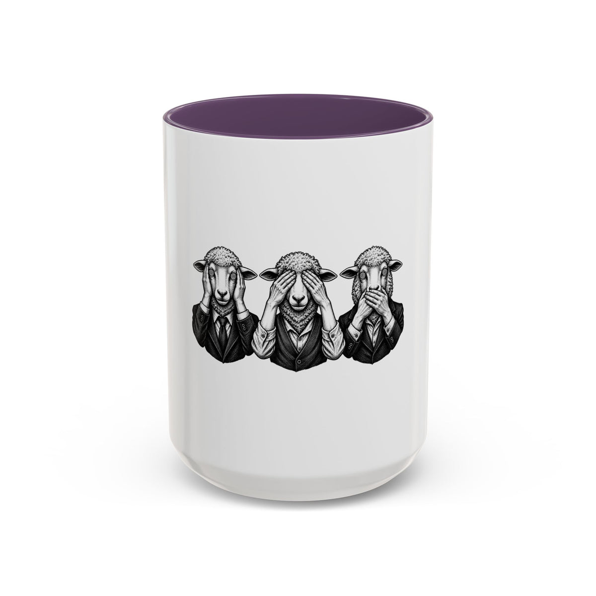 See No Evil Sheeple Coffee Mug (11or 15 oz)