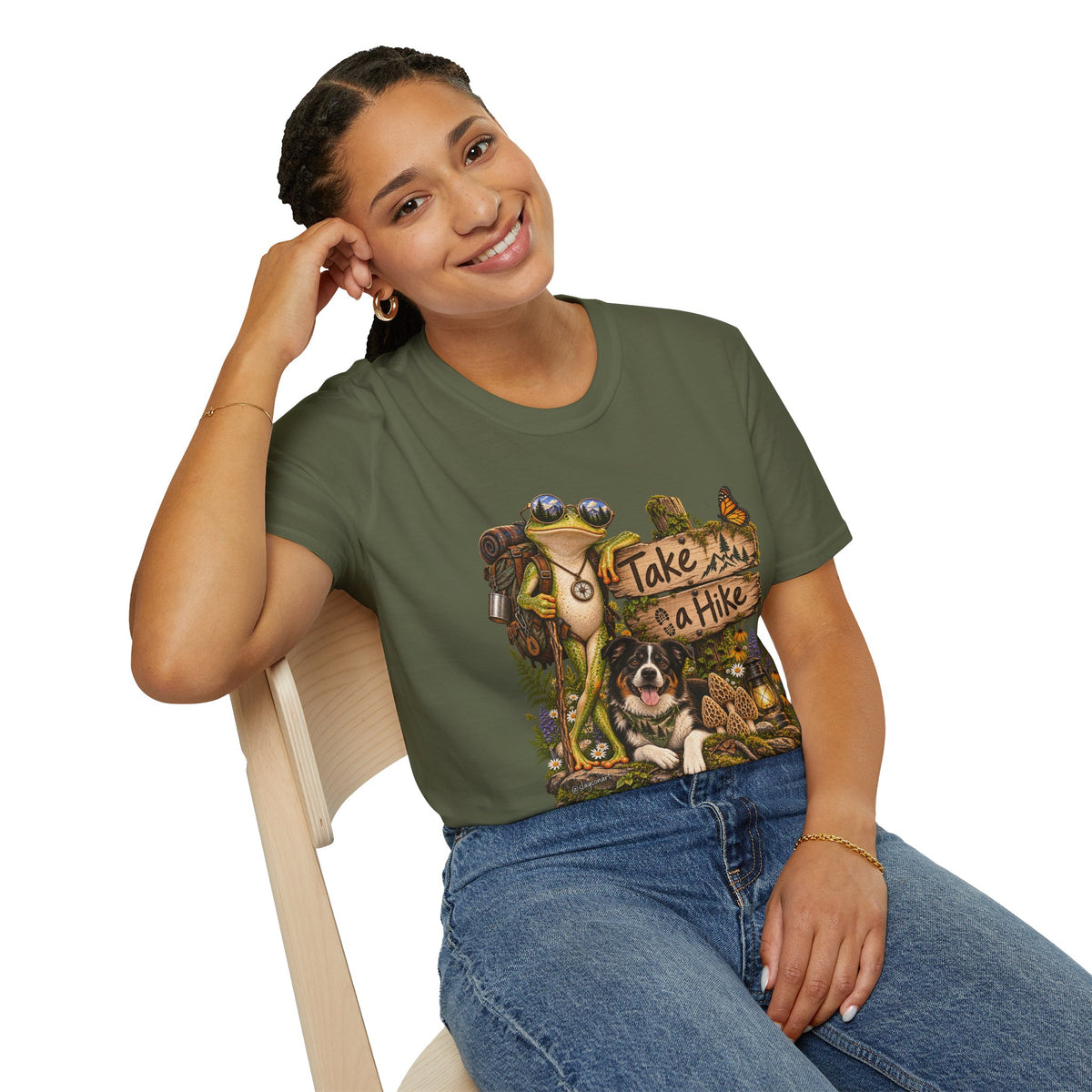 Take a Hike T-Shirt — Outdoorsy Hiking Tee with Dog and Nature Graphic
