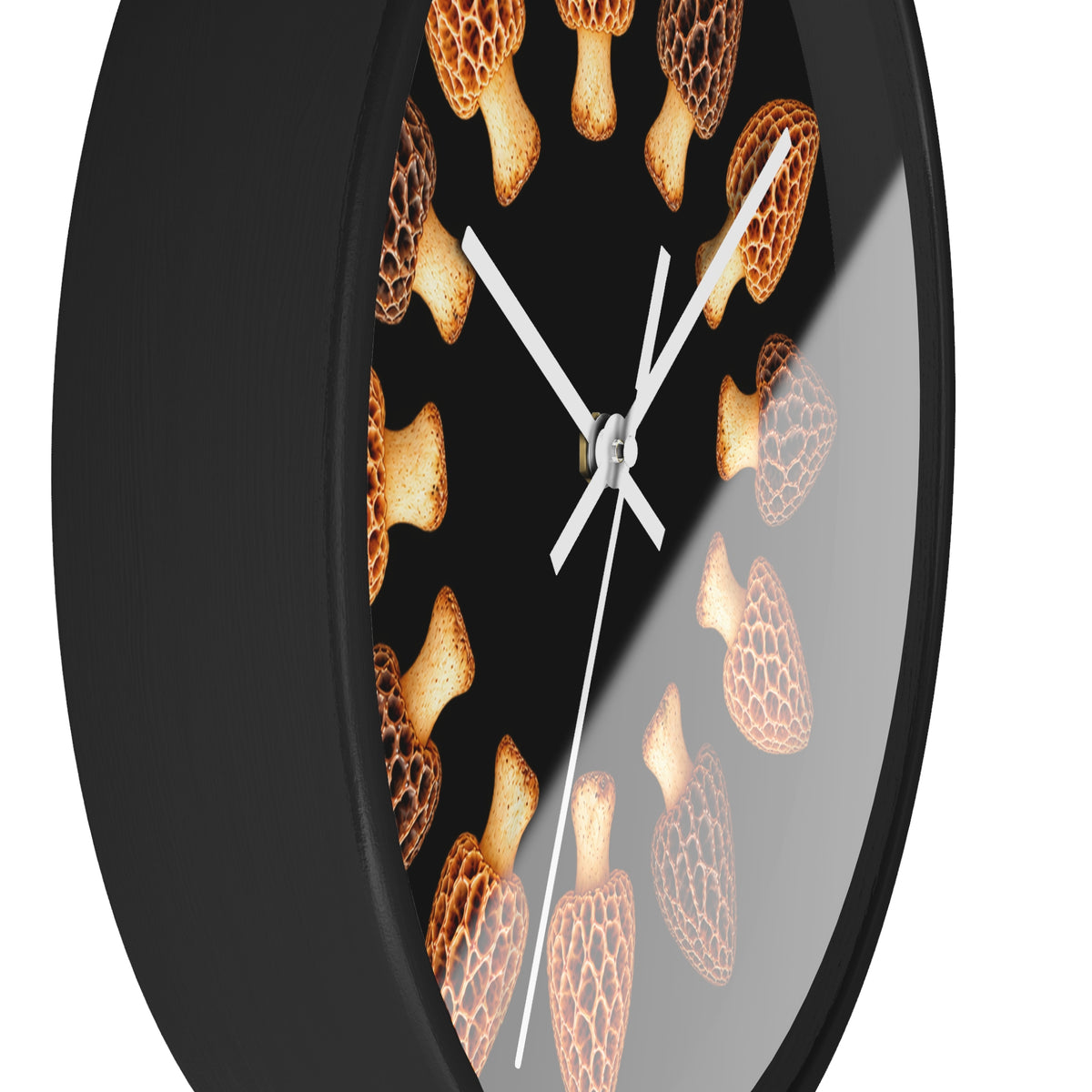 Morel Mushrooms Woodland Wall Clock No Numbers