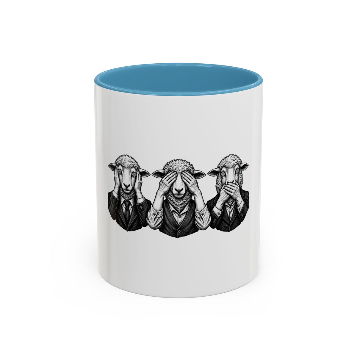 See No Evil Sheeple Coffee Mug (11or 15 oz)