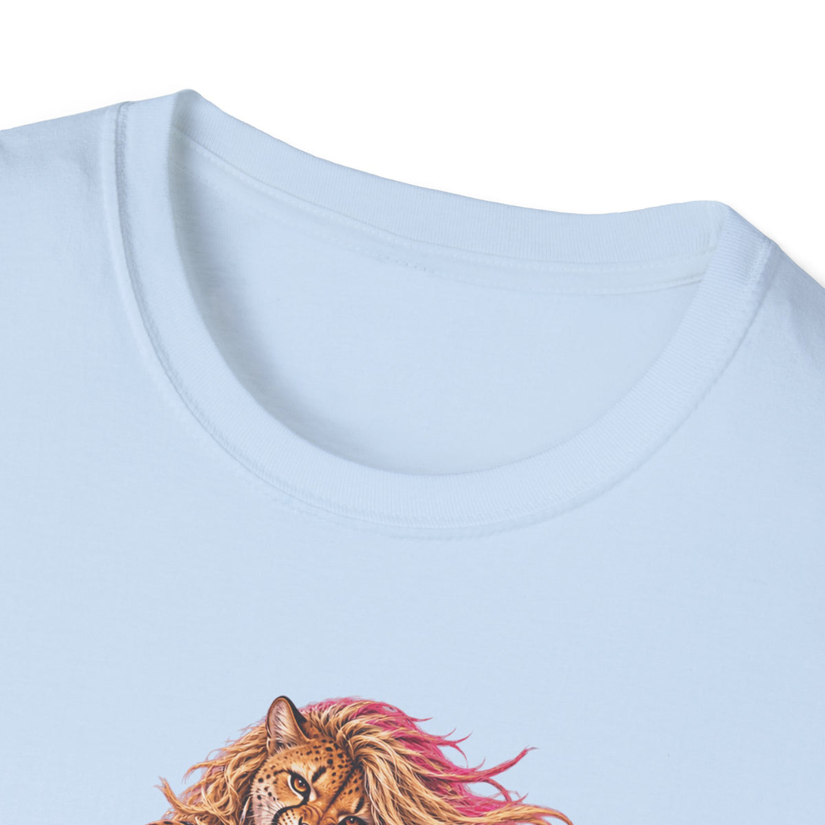 Glam Metal Cheetah Guitarist T-Shirt — Retro 80s Rock Woman Graphic Tee