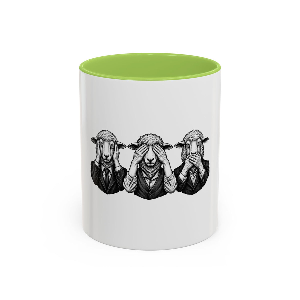 See No Evil Sheeple Coffee Mug (11or 15 oz)