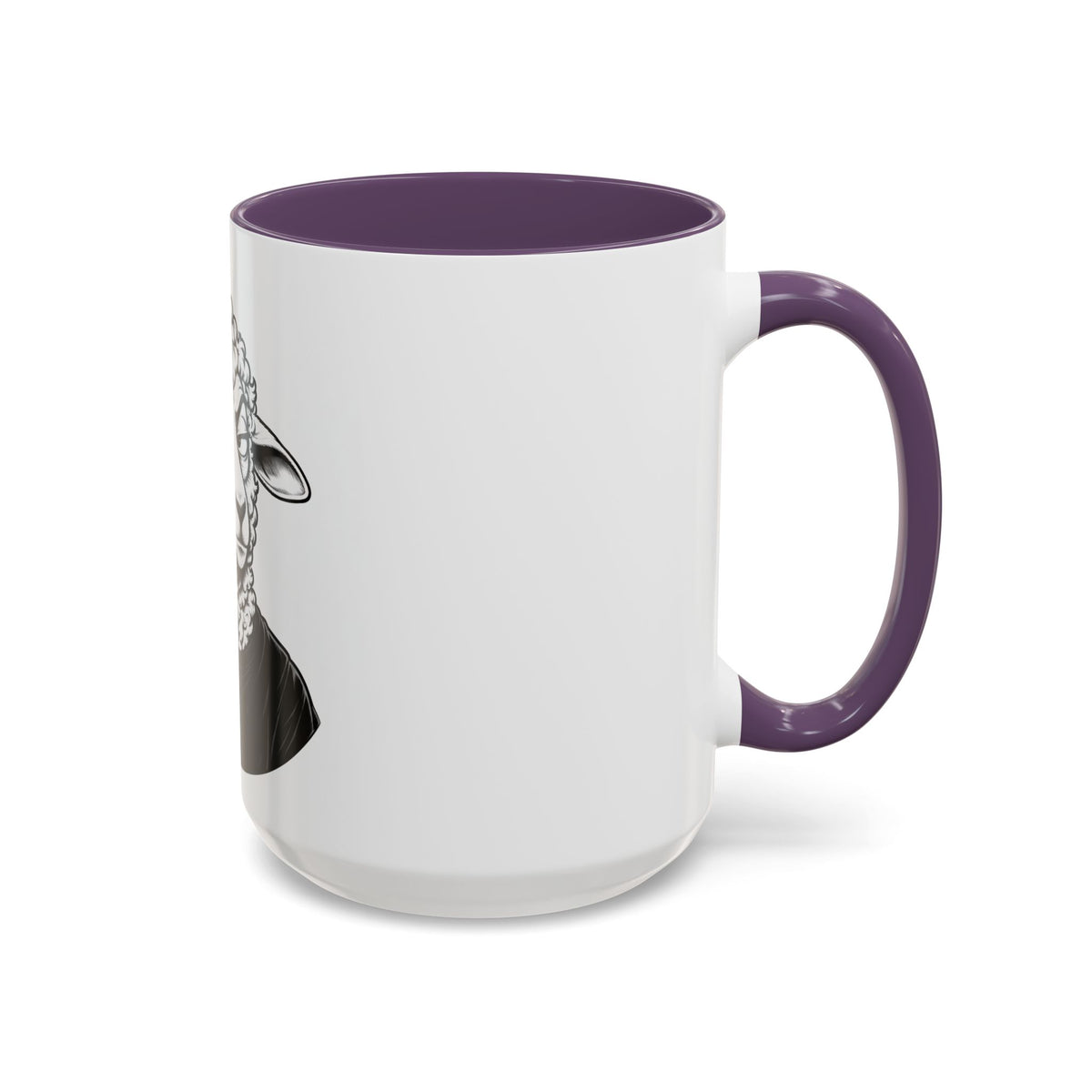 Wake Up Sheeple Coffee Mug — Black-Accent Ceramic Mug with Sheep Illustration
