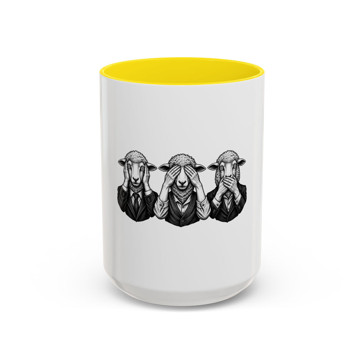 See No Evil Sheeple Coffee Mug (11or 15 oz)