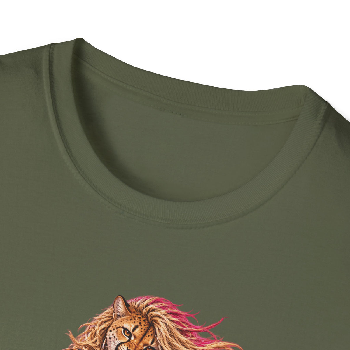 Glam Metal Cheetah Guitarist T-Shirt — Retro 80s Rock Woman Graphic Tee