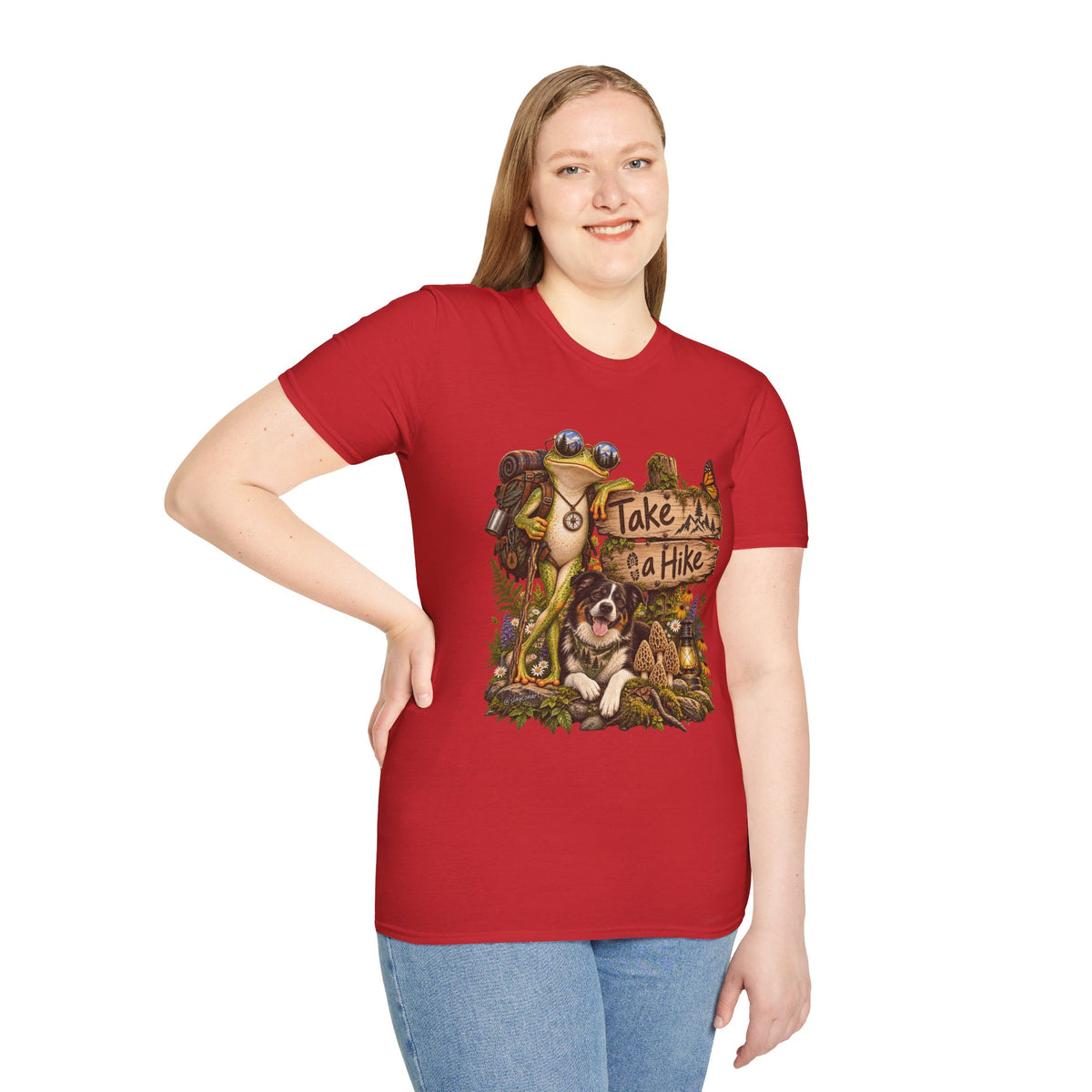 Take a Hike T-Shirt — Outdoorsy Hiking Tee with Dog and Nature Graphic