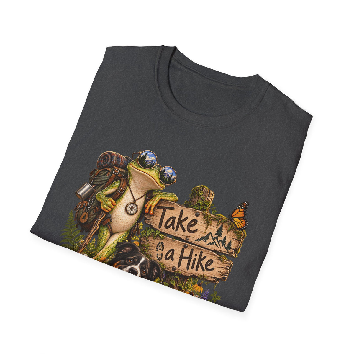 Take a Hike T-Shirt — Outdoorsy Hiking Tee with Dog and Nature Graphic