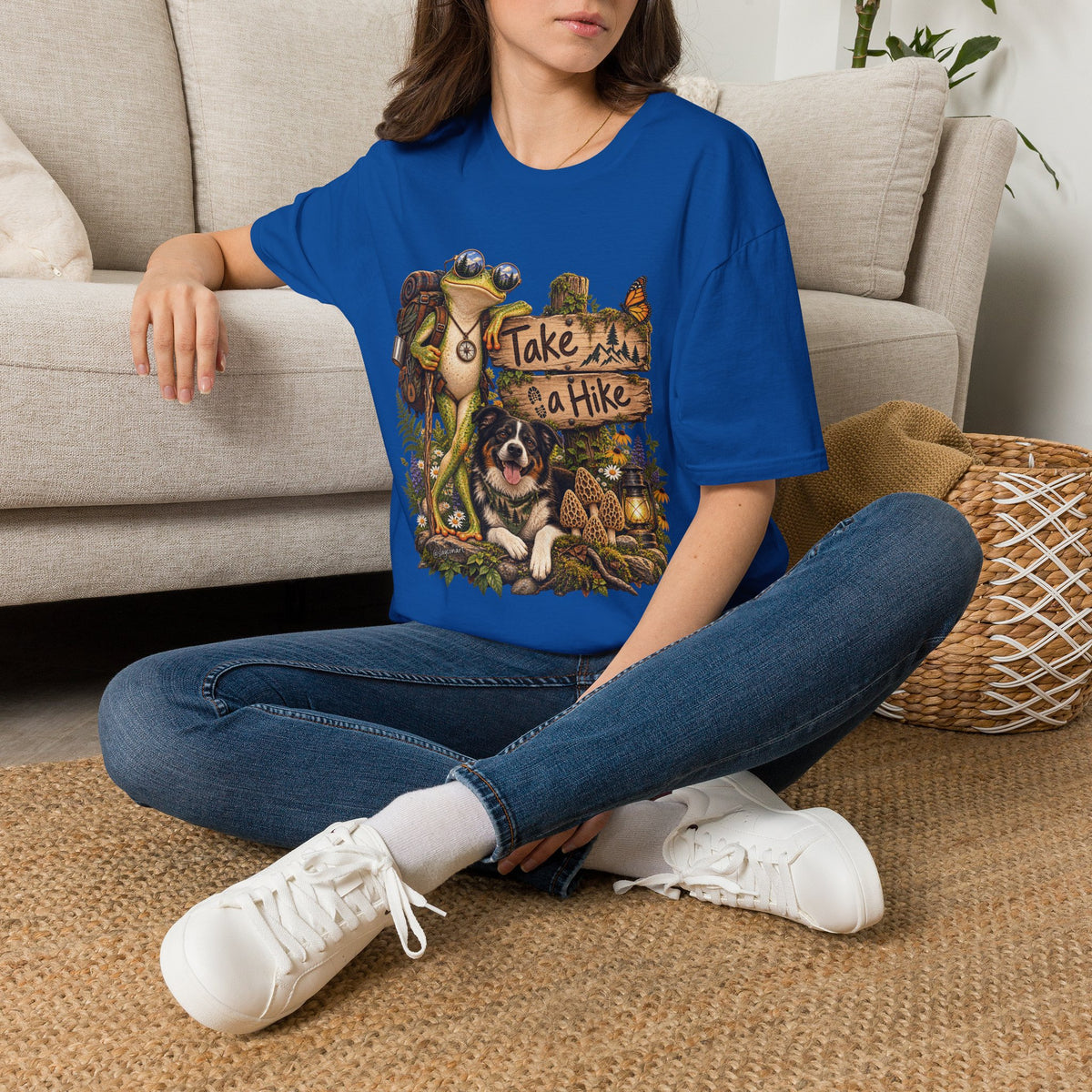 Take a Hike T-Shirt — Outdoorsy Hiking Tee with Dog and Nature Graphic