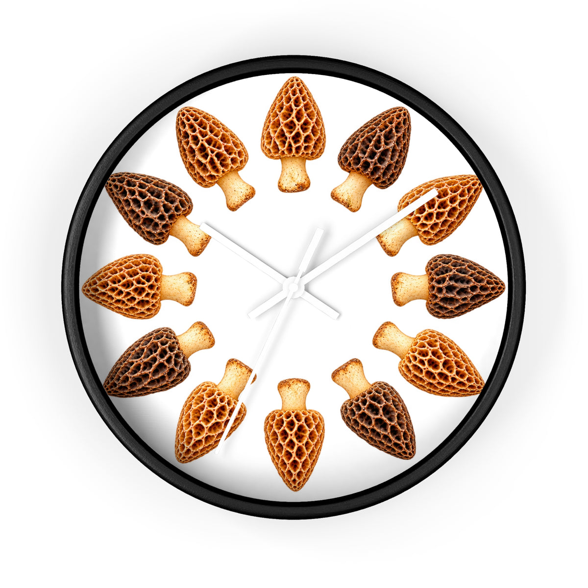 Wall Clock Morel Mushrooms
