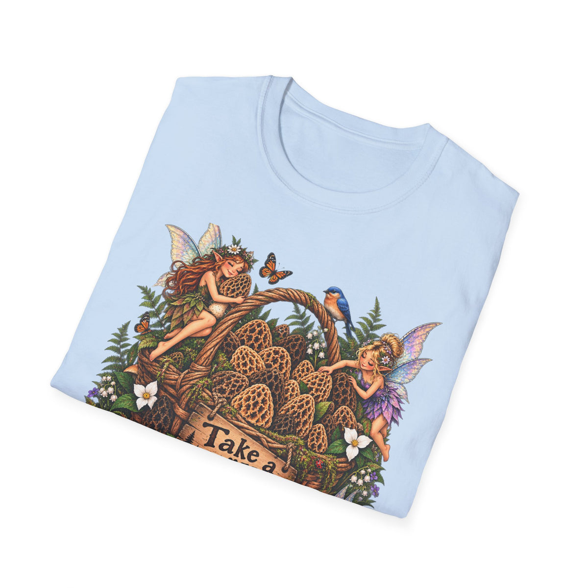 Woodland Creatures T-Shirt Foraging Nature Graphic Tee Unisex Softstyle T-Shirt