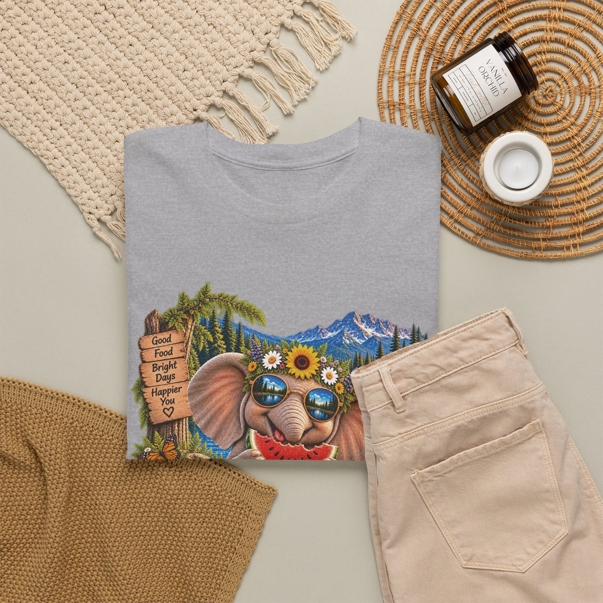 Find Your Joy Elephant T-Shirt — Cute Summer Nature Graphic Tee
