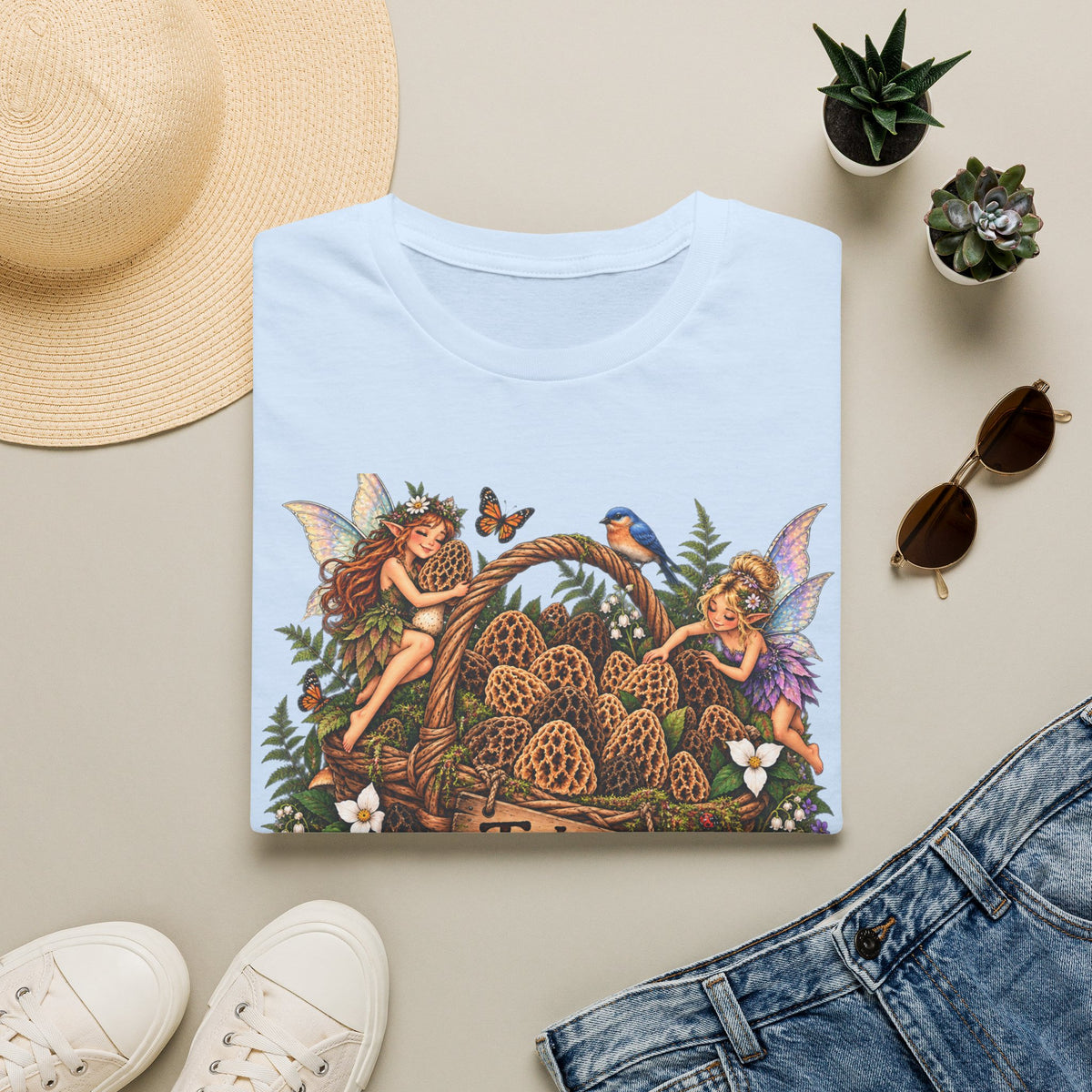 Woodland Creatures T-Shirt Foraging Nature Graphic Tee Unisex Softstyle T-Shirt