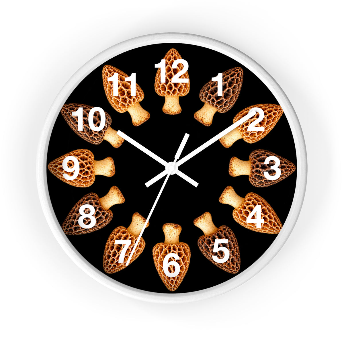 Morel Mushrooms Woodland Wall Clock