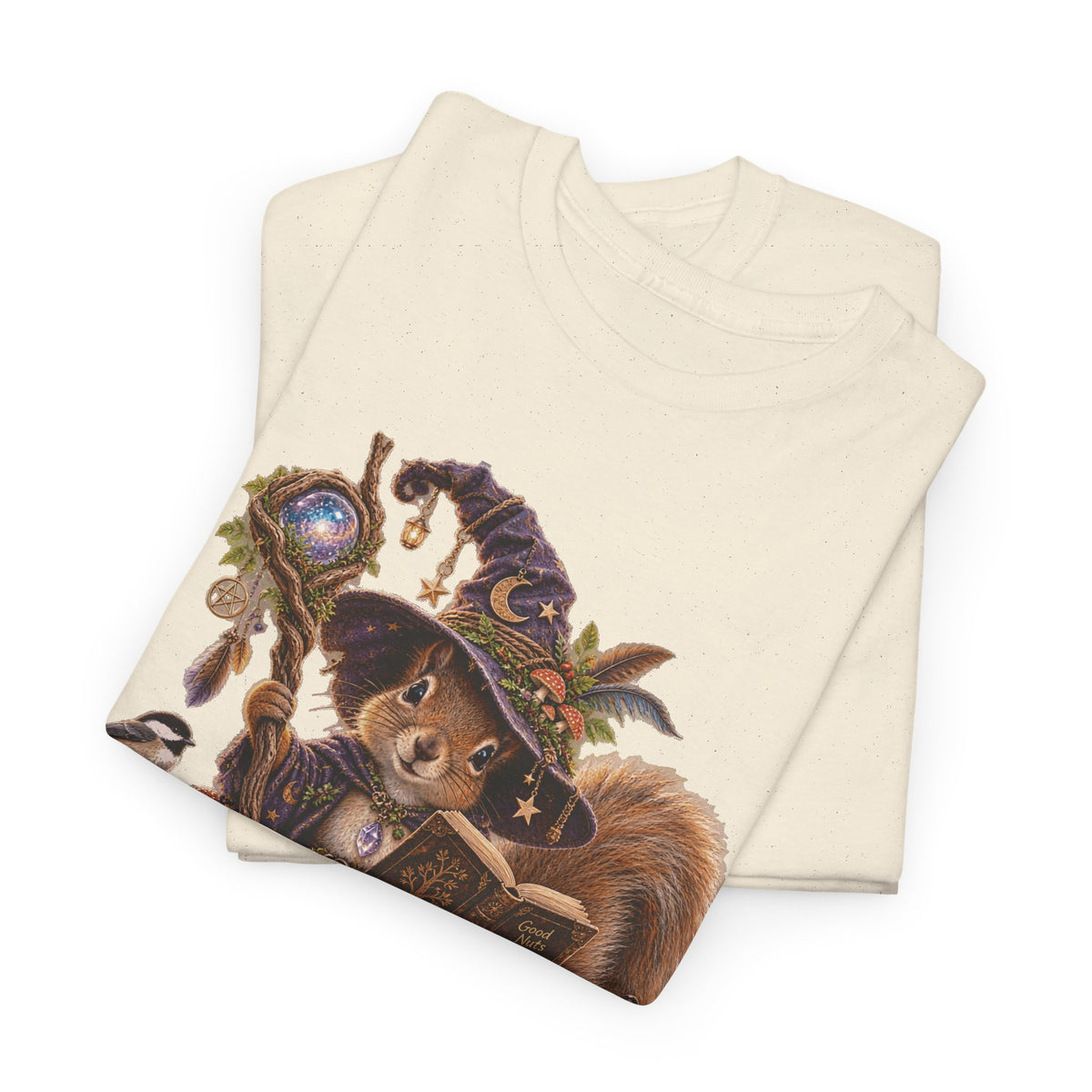 Squirrel Wizard T‑Shirt — Cute Fantasy Magic Forest Tee