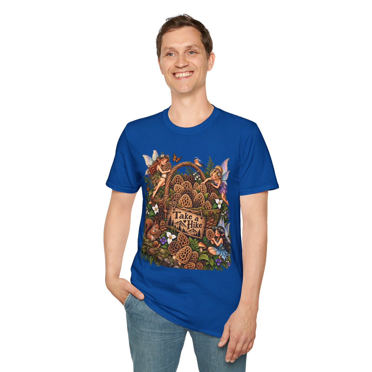 Woodland Creatures T-Shirt Foraging Nature Graphic Tee Unisex Softstyle T-Shirt