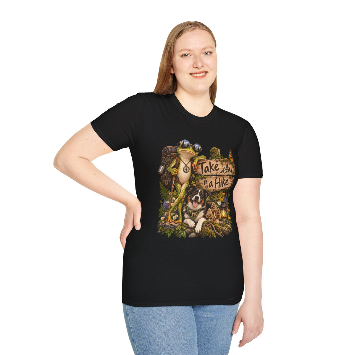 Take a Hike T-Shirt — Outdoorsy Hiking Tee with Dog and Nature Graphic