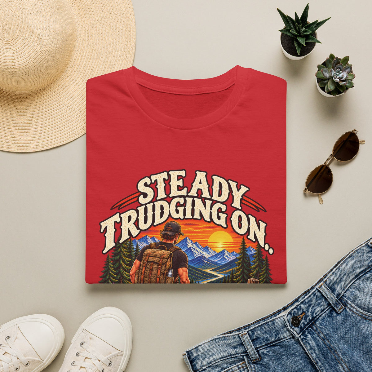 Steady Trudging On Athletic Man T-Shirt