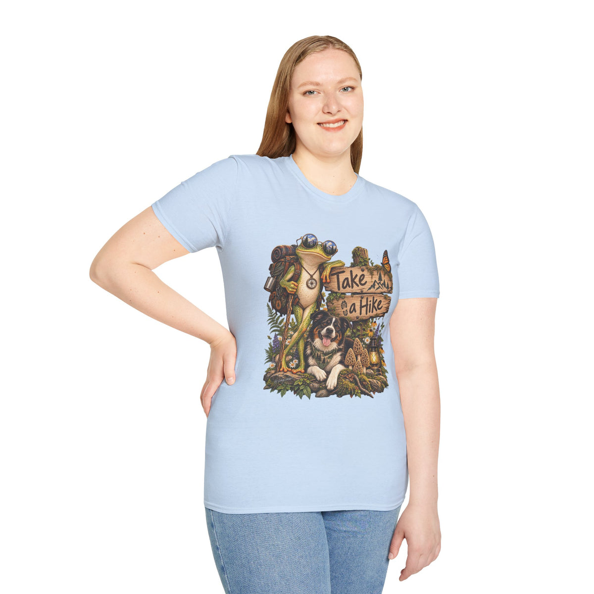 Take a Hike T-Shirt — Outdoorsy Hiking Tee with Dog and Nature Graphic