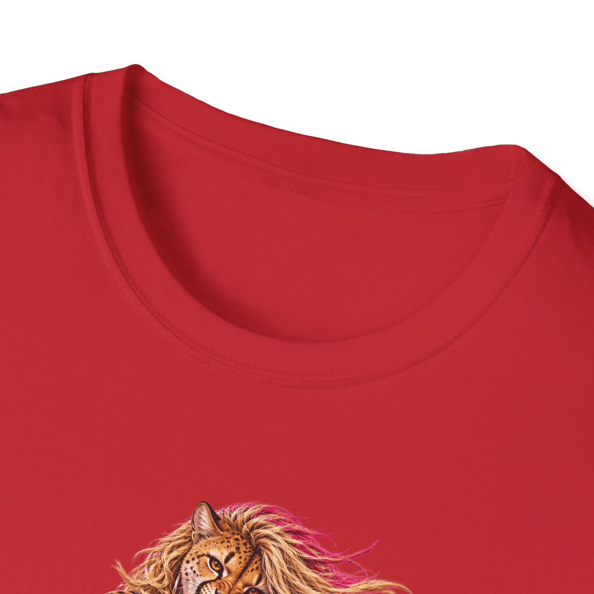 Glam Metal Cheetah Guitarist T-Shirt — Retro 80s Rock Woman Graphic Tee