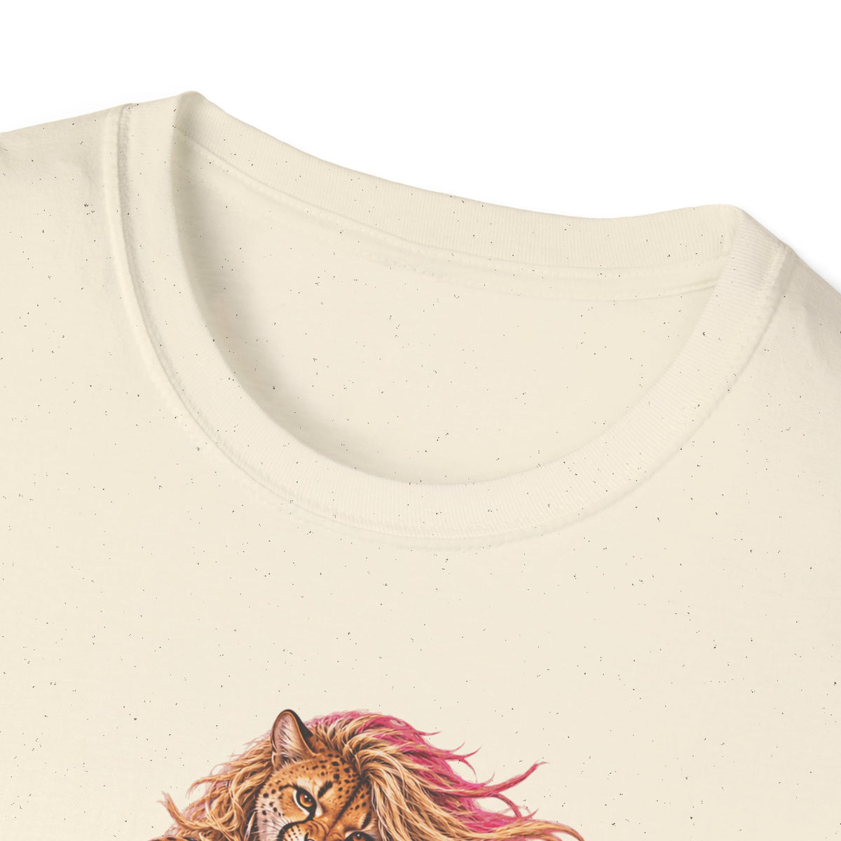 Glam Metal Cheetah Guitarist T-Shirt — Retro 80s Rock Woman Graphic Tee