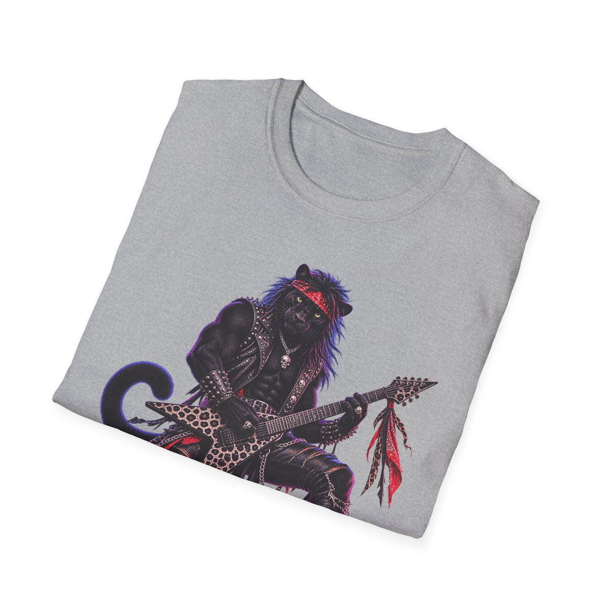 Black Panther Guitarist Big Cat Rock Band Wild at Heart Graphic Tee