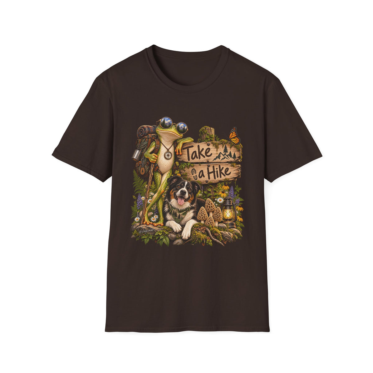 Take a Hike T-Shirt — Outdoorsy Hiking Tee with Dog and Nature Graphic