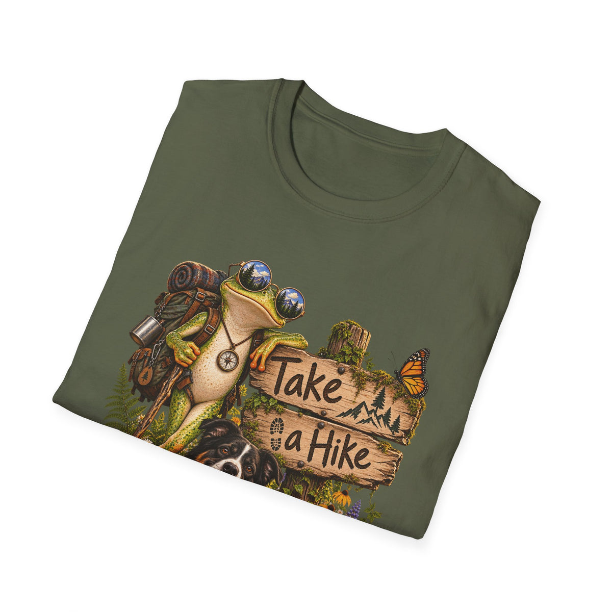 Take a Hike T-Shirt — Outdoorsy Hiking Tee with Dog and Nature Graphic
