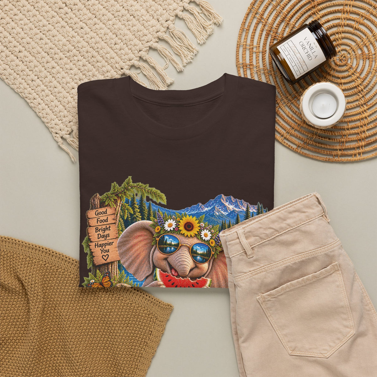 Find Your Joy Elephant T-Shirt — Cute Summer Nature Graphic Tee