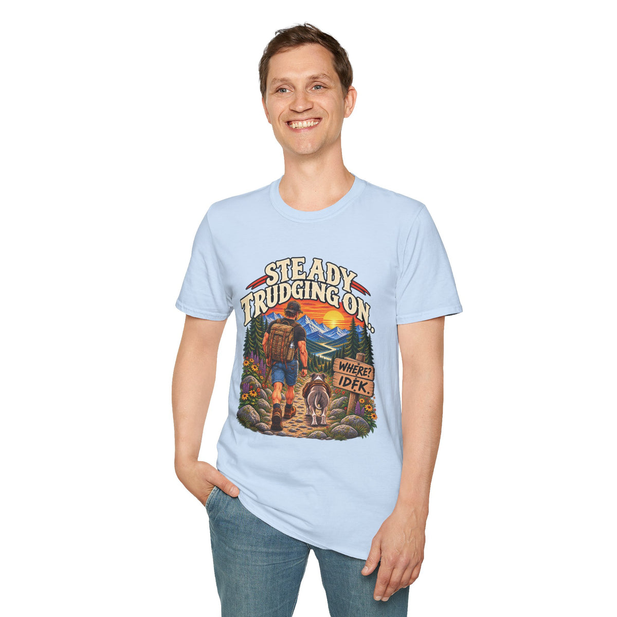 Steady Trudging On Athletic Man T-Shirt