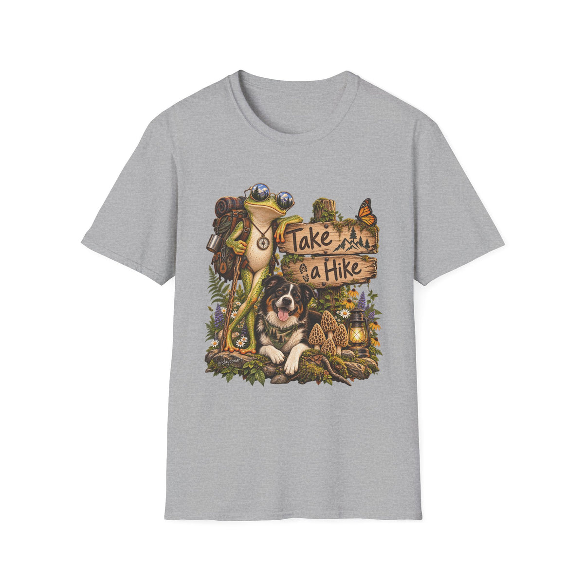 Take a Hike T-Shirt — Outdoorsy Hiking Tee with Dog and Nature Graphic