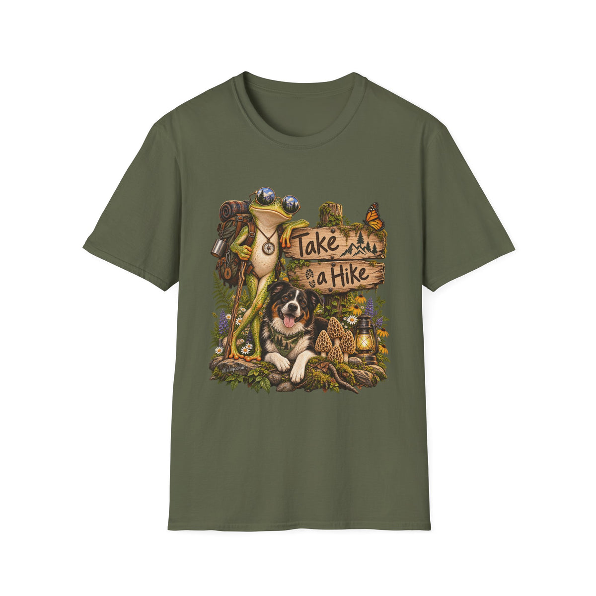 Take a Hike T-Shirt — Outdoorsy Hiking Tee with Dog and Nature Graphic